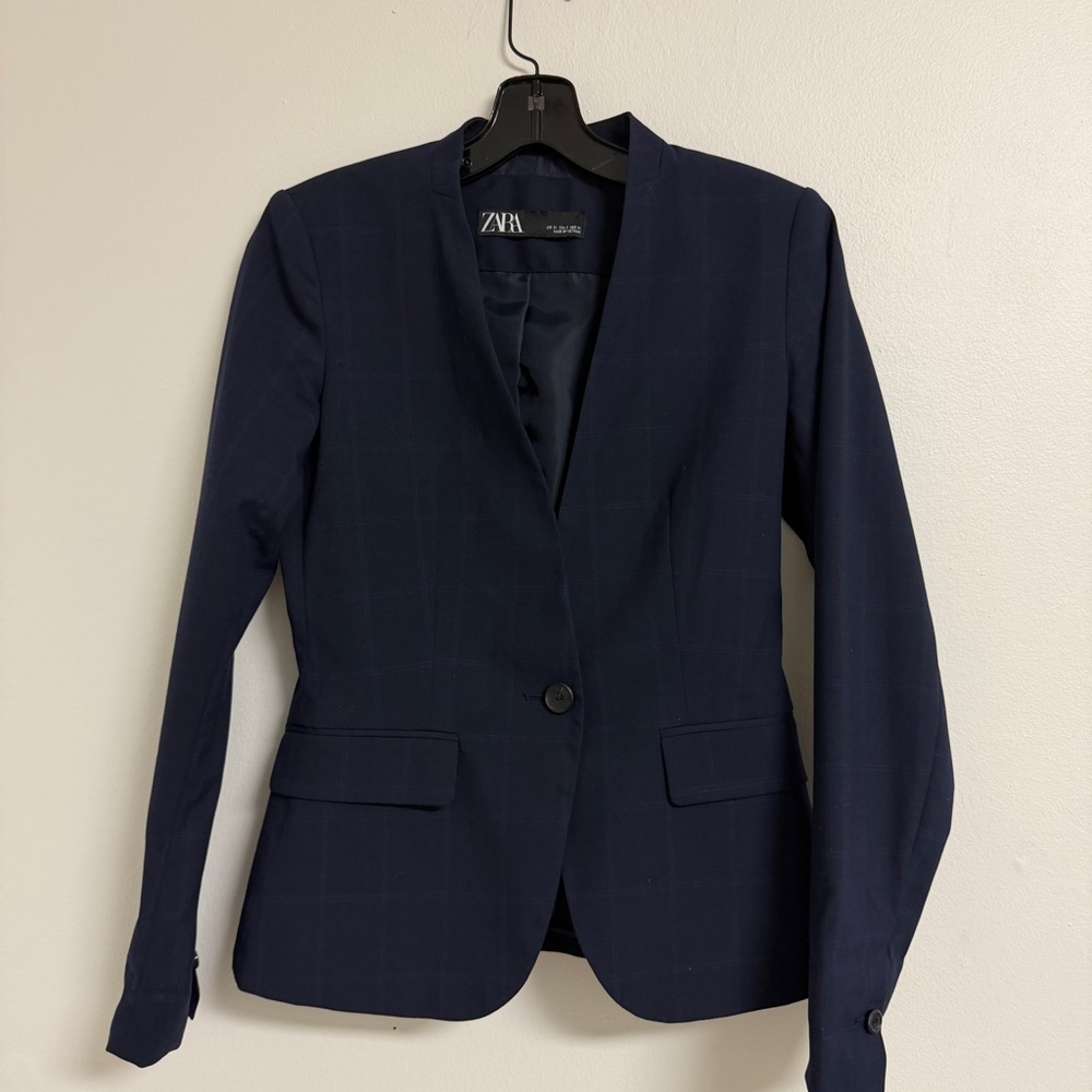Zara Women's Dark Blue Suit Jacket